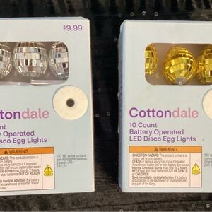 Cottondale LED Disco Egg Lights Silver or Gold